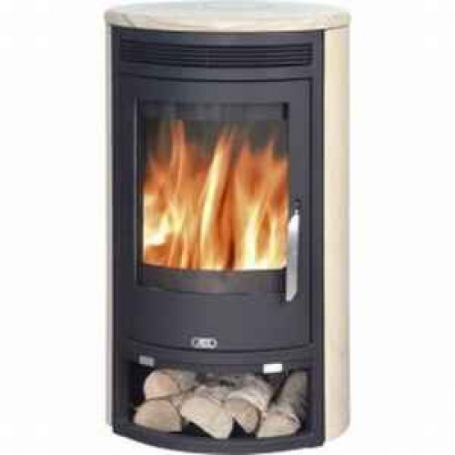 ABX Arktis 4655-4-II, krbová kamna, černý plech- cream