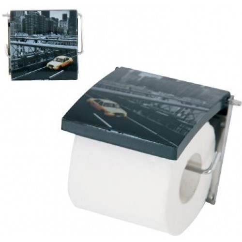 ARTTEC Držák na toaletní papír - MDF - s krytem - new york MSV00073