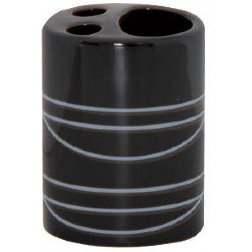 ARTTEC Kelímek na kartáčky a pastu - keramika - black MSV00177