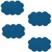 ARTTEC Protiskluzové podložky do vany - set 4 ks - mrak - PVC - navy blue MSV00357