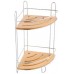 ARTTEC Polička patrová - bamboo + chrom - 19,5x19,5x36,5 cm - bez vrtání MSV00302