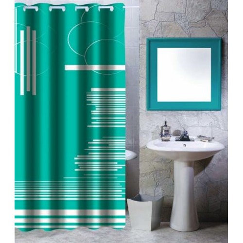 ARTTEC Sprchový závěs - 180x200 cm - polyester - blue graphic MSV00523