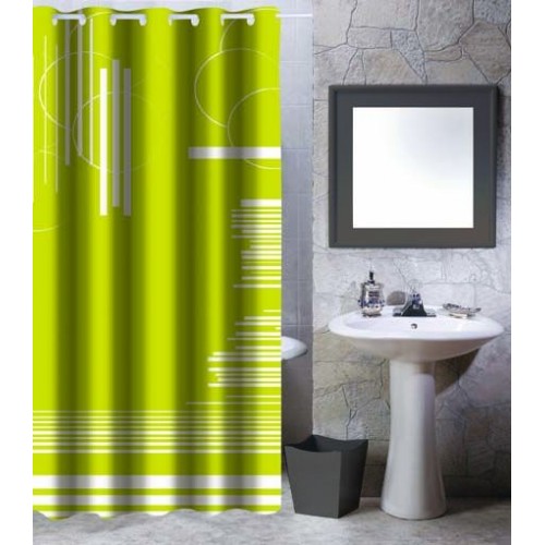 ARTTEC Sprchový závěs - 180x200 cm - polyester - green graphic MSV00542