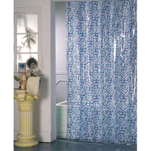 ARTTEC Sprchový závěs - 180x200 cm - PVC - blue mozaic MSV00596