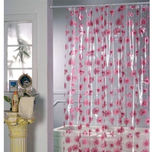 ARTTEC Sprchový závěs - 180x200 cm - PVC - pink daisy MSV00600