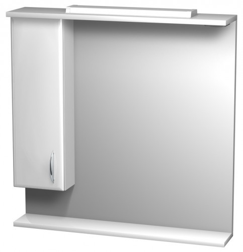 INTEDOOR AZZURRA koupelnová zrcadlová stěna se skříňkou vlevo a osvětlením AZZS80L/84