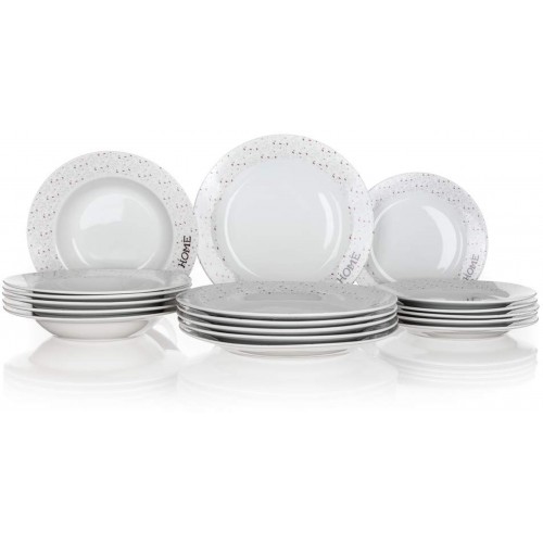 BANQUET Home coll. II Sada talířů bílá, 18ks 60311625 BANQUET Home coll. II Sada talířů bílá, 18ks 60311625