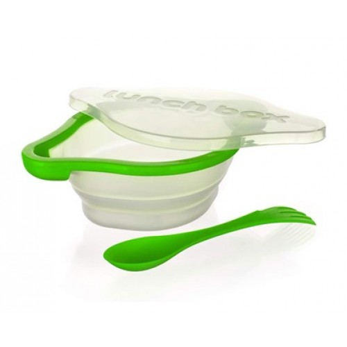 BANQUET Silikonová skládací miska s příborem Culinaria green 3126620G