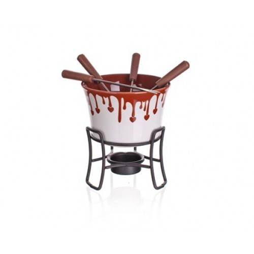 BANQUET 6dílný fondue set na čokoládu Choco Dark 17AA1201-A