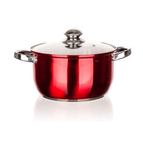 BANQUET Hrnec s poklicí 24cm, 5,7L Maestro Red 48HF09RC24