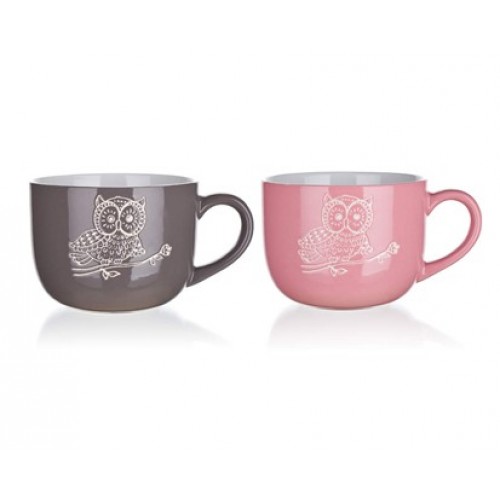 BANQUET Jumbo hrnek OWL 580 ml, assorted 60250004 BANQUET Jumbo hrnek OWL 580 ml, assorted 60250004