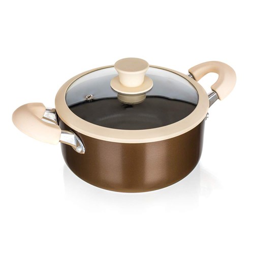 BANQUET CONTRA Hrnec s nepřilnavým povrchem 20 x 9 cm, se skleněnou poklicí BANQUET CONTRA Hrnec s nepřilnavým povrchem 20 x 9 cm, se skleněnou poklicí