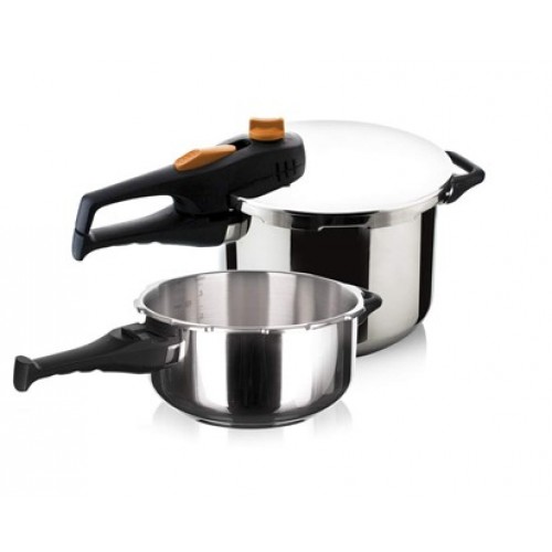 BANQUET Sada nerezových tlakových hrnců 3,5+6 L ADAGIO oranžový knob 23ASG22635LAD