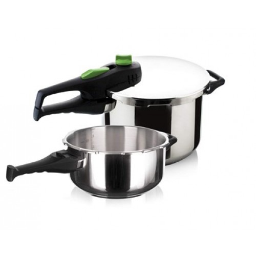 BANQUET Sada nerezových tlakových hrnců 3,5+6 L LARGO zelený knob 23ASG22635LL
