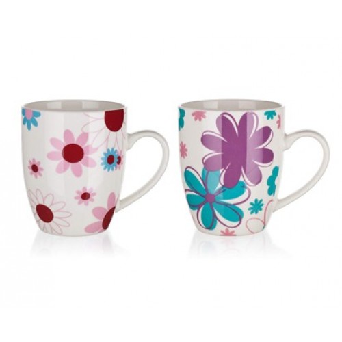 Banquet Hrnek FLOWERS 350 ml, assorted 60220014 Banquet Hrnek FLOWERS 350 ml, assorted 60220014