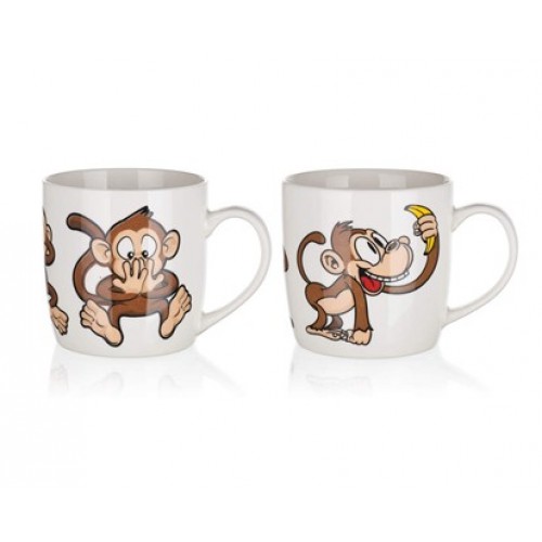 Banquet Hrnek MONKEY 320 ml, assorted 60270001 Banquet Hrnek MONKEY 320 ml, assorted 60270001