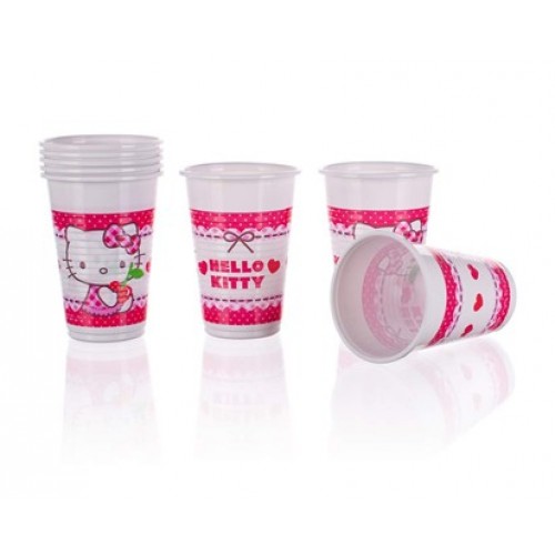 PROCOS Nápojový pohár 200 ml, 8KS Hello Kitty 4481793