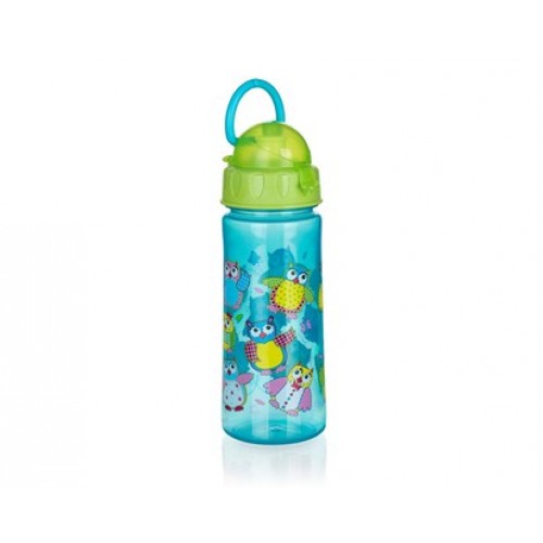 BANQUET OWLS Láhev plastová s brčkem Green 500 ml 12628000G