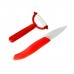 Keramický nůž 7,6cm a škrabka 2d sada Apetit, červená 25CK092DR