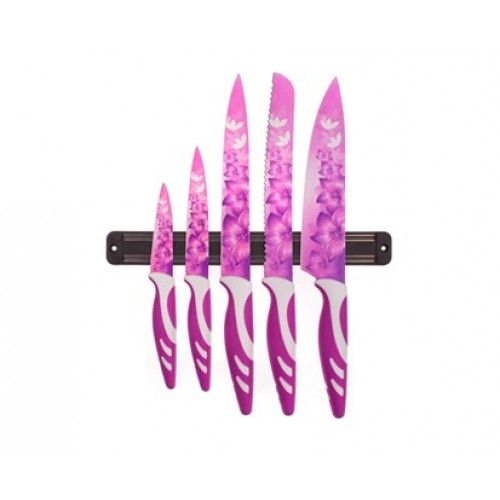 BANQUET 5 dílná sada nožů s nepřilnavým povrchem, Prisma Viola 25LI008516 BANQUET 5 dílná sada nožů s nepřilnavým povrchem, Prisma Viola 25LI008516