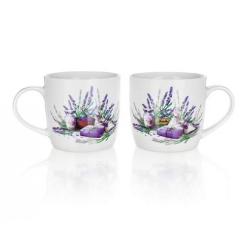 BANQUET 2 dílná sada hrnků LAVENDER 360 ml 60JG007