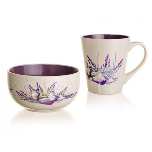 BANQUET LAVENDER 2d snídaňová sada hrnků 60HH1433L BANQUET LAVENDER 2d snídaňová sada hrnků 60HH1433L