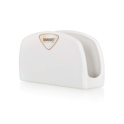 BANQUET AMANDE Stojánek na ubrousky bílý 203125010