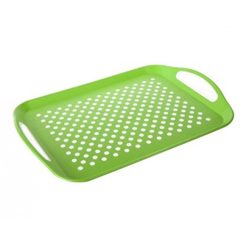 BANQUET Plastový tác 46*32*4,5 cm zelený, protiskluzový 12G57GR