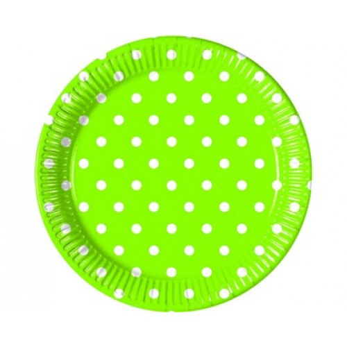 PROCOS Talíř papírový dia 23 cm, 8KS Green Dots 4483204 PROCOS Talíř papírový dia 23 cm, 8KS Green Dots 4483204