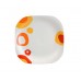 BANQUET Talíř mělký square 28cm RED BUBBLE 60112709R