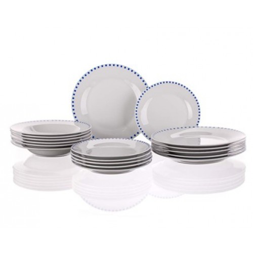 BANQUET Talířová sada 18-ti dílná CUBITO BLUE, OK 60XFW112119