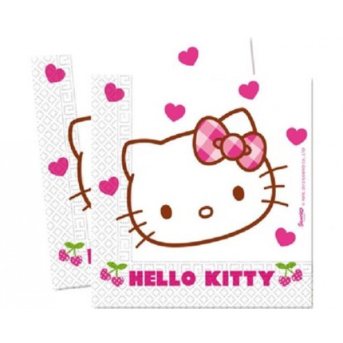 PROCOS Ubrousky 2-vrstvé 33x33 cm, 20 KS Hello Kitty 4481794 PROCOS Ubrousky 2-vrstvé 33x33 cm, 20 KS Hello Kitty 4481794