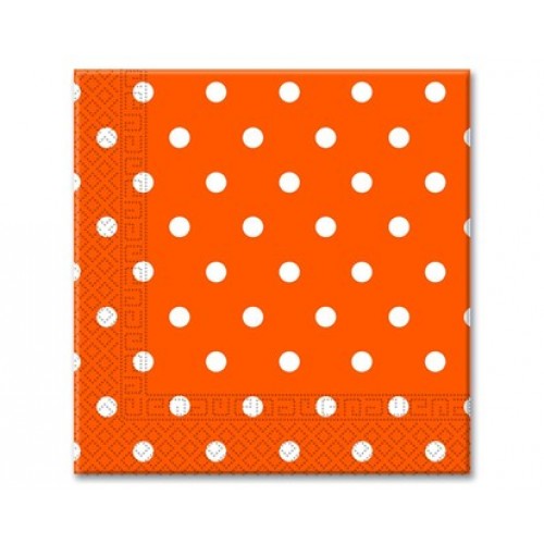 PROCOS Ubrousky 3-vrstvé 33x33 cm, 20 KS Orange Dots 4483211 PROCOS Ubrousky 3-vrstvé 33x33 cm, 20 KS Orange Dots 4483211