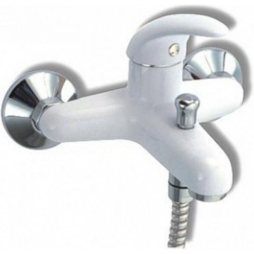 NOVASERVIS METALIA vanová nástěnná baterie 100 mm bílá - chrom - plná 55024,1 NOVASERVIS METALIA vanová nástěnná baterie 100 mm bílá - chrom - plná 55024,1
