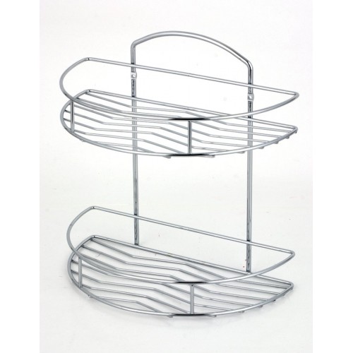 BATH&HOME Dvoupatrová oblá koupelnová police 97110