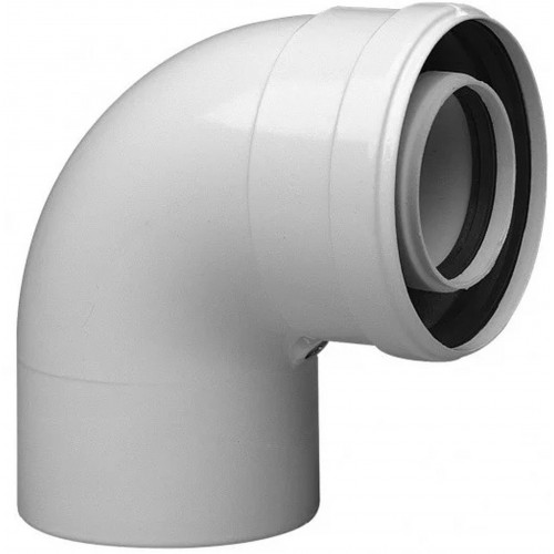 BAXI odkouření - koaxiální koleno 90 st. DN 60/100 BAXI odkouření - koaxiální koleno 90 st. DN 60/100