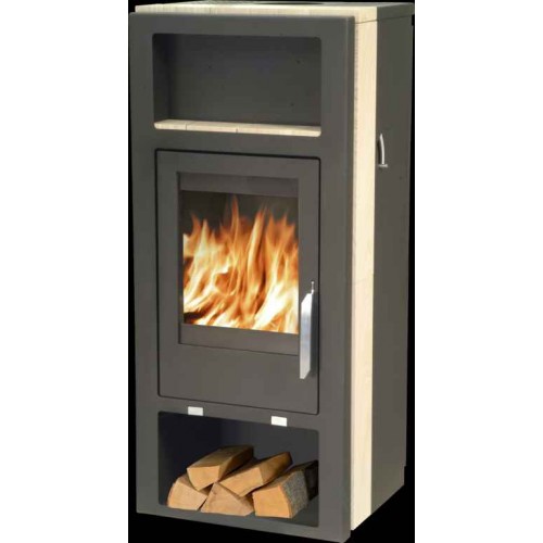 ABX Belt Aqua Plan, krbová kamna na dřevo s teplovodním výměníkem 6 kW, pískovec