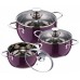 BERGNER Nádobí nerez PURPLE, sada 6 ks, fialová, bg-6266PR