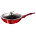 BERLINGERHAUS Burgundy Metallic Line pánev Wok s poklicí 28 cm, červená BH-1265