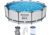 BESTWAY Steel Pro Max Bazén 366 x 100 cm, kartušová filtrace 56418
