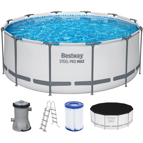 BESTWAY Steel Pro Max Bazén 366 x 122 cm, kartušová filtrace 56420