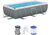 BESTWAY Power Steel Bazénový set 404 x 201 x 100 cm, kartušová filtrace 56441