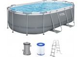 BESTWAY Power Steel Bazénový set 427 x 250 x 100 cm, kartušová filtrace 56620