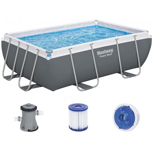 BESTWAY Power Steel Bazénový set 282 x 196 x 84 cm, kartušová filtrace 56629