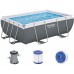 BESTWAY Power Steel Bazénový set 282 x 196 x 84 cm, kartušová filtrace 56629
