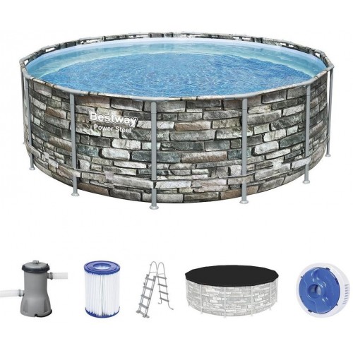 BESTWAY Power Steel Bazénový set 427 x 122 cm, kartušová filtrace 56993