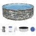 BESTWAY Power Steel Bazénový set 427 x 122 cm, kartušová filtrace 56993