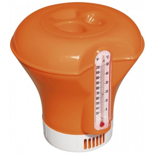 BESTWAY Flowclear Dákovací plovák s teploměrem 18,5 cm, oranžový 58209
