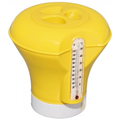 BESTWAY Flowclear Dákovací plovák s teploměrem 18,5 cm, žlutý 58209