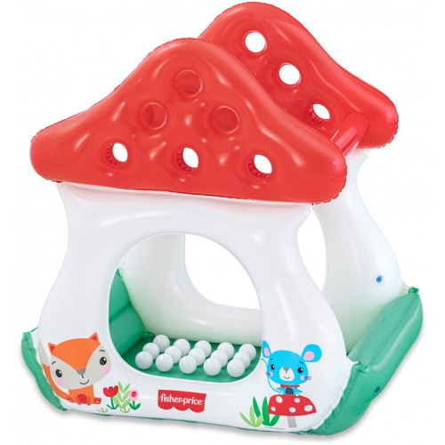 BESTWAY Fisher-Price Nafukovací bazének ve tvaru houby s míčky 107 x 97 x 110 cm 93570